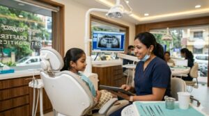 orthodontic treatment cost Bangalore braces patient smiling