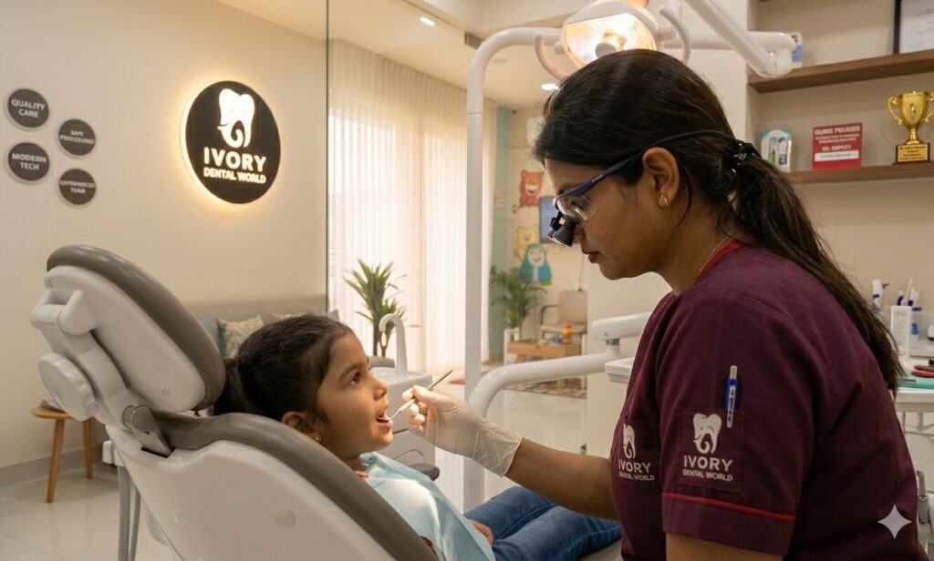 24/7 dental care in Bangalore with dentist treating emergency patient at night