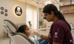 24/7 dental care in Bangalore with dentist treating emergency patient at night