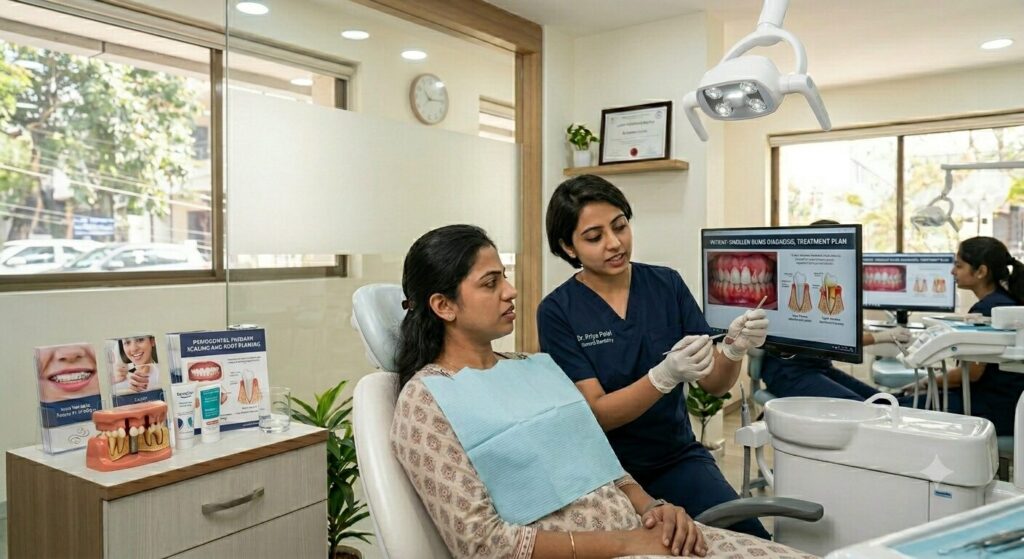gum swelling treatment in JP Nagar dentist checking swollen gums